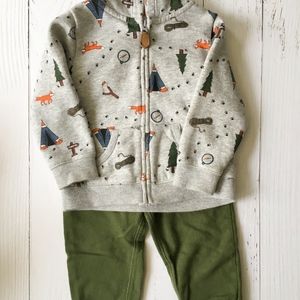 Baby Boy Camping Hoodie and Pants Set